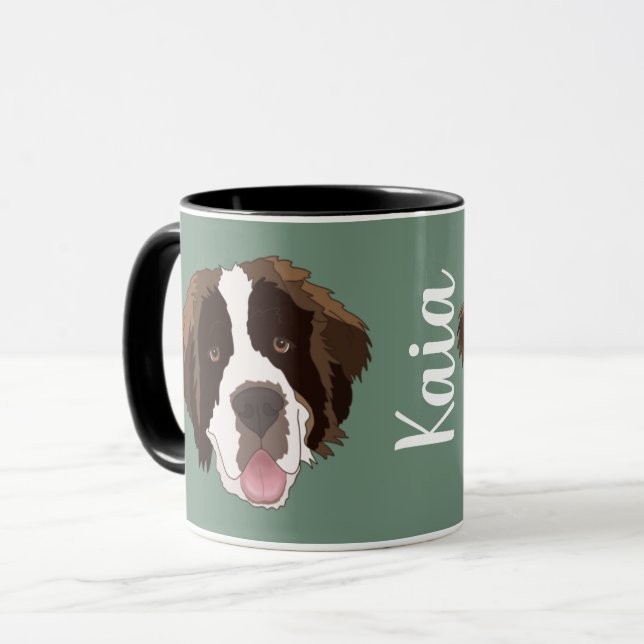 Anpassade Saint Bernard Mugg (Framsida vänster)