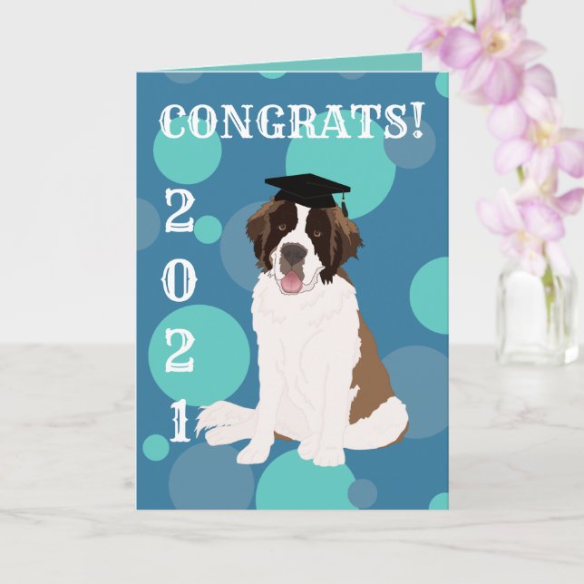 Anpassade Saint Bernard Studenten Card Kort (Orkide)