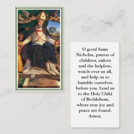 Anpassade Saint Nicholas Prayer Card