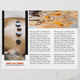 Anpassade Salon och Spa Three Fold Flyer