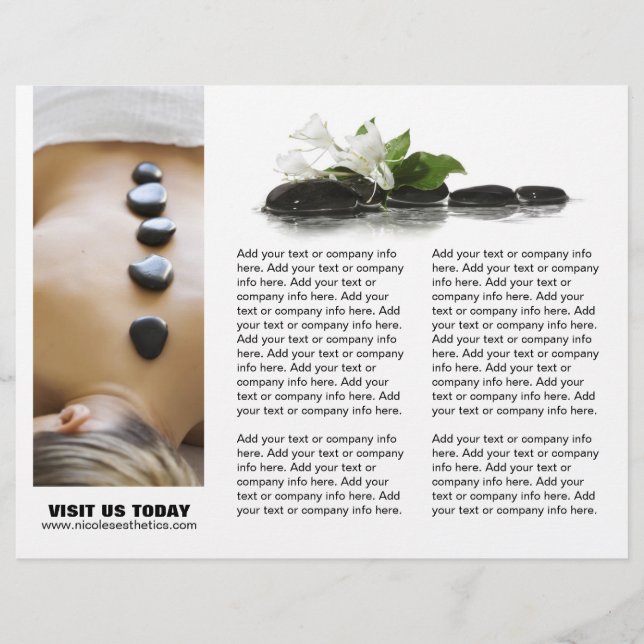 Anpassade Salon Three Fold Flyer (Framsida)