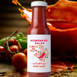 Anpassade Salsa-etiketter för Hemmagjord Salsa Vinetikett