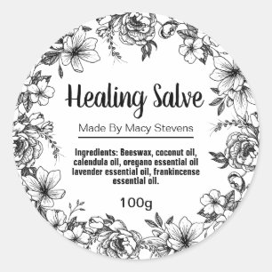 Anpassade Salve Balm-etikett Runt Klistermärke