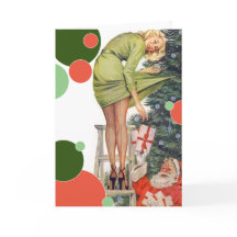 Anpassade Santa & Pinup Girl-jul