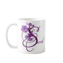 Anpassade Sarah namn lila blommor trendig boho