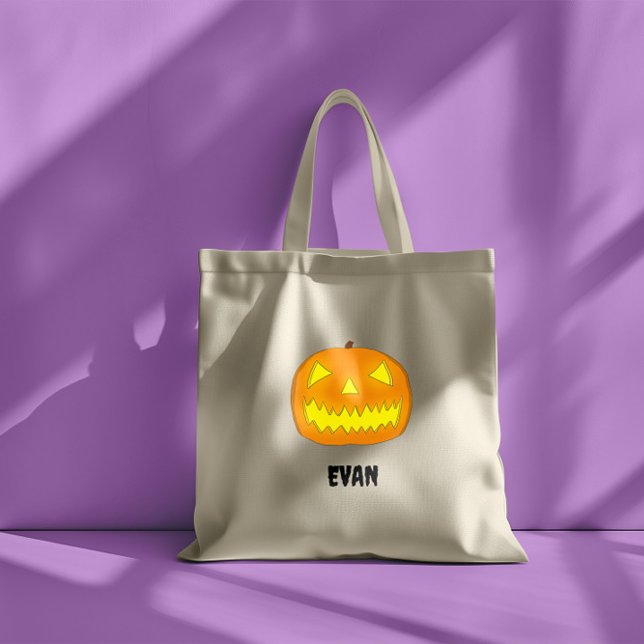 Anpassade Scary Jack-O-Lantern Tygkasse (Skapare uppladdad)