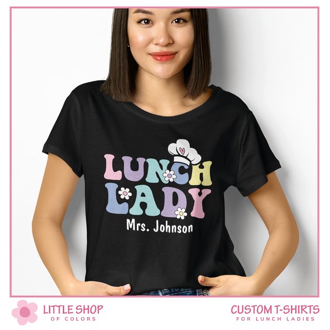 Anpassade School Lunch Dam Cafeteria Team T Shirt (Skapare uppladdad)