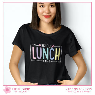 Anpassade School Lunch Squad Cafeteria-personal T Shirt