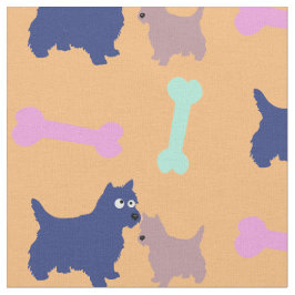 Anpassade Scottish Terrier och Puppy Fabric Tyg