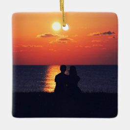 Anpassade Scrollsar med 2 sidor Elegant 2 Foto Julgransprydnad Keramik