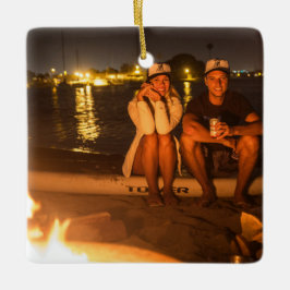 Anpassade Scrollsar med 2 sidor Elegant 2 Foto Julgransprydnad Keramik