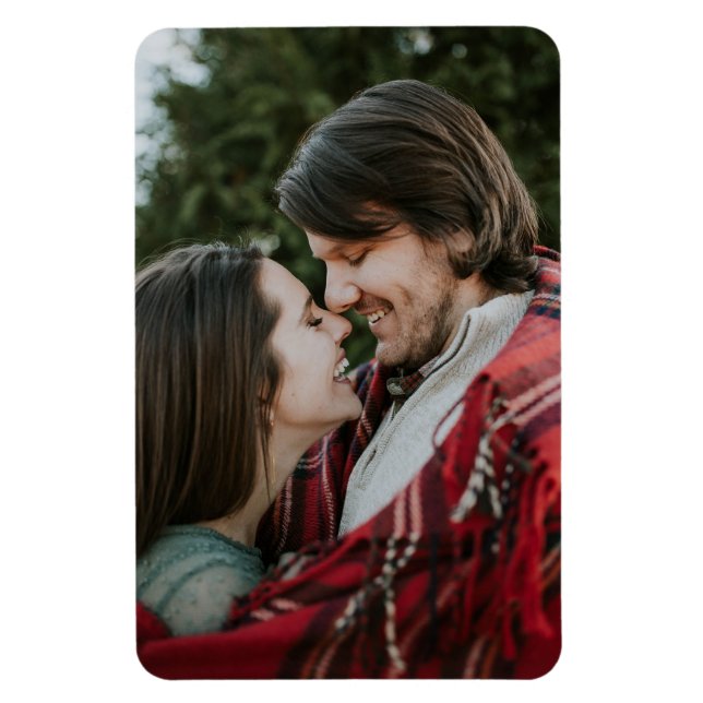 Anpassade Scrollsar med 2 sidor Elegant 2 Foto Magnet (Vertikal)