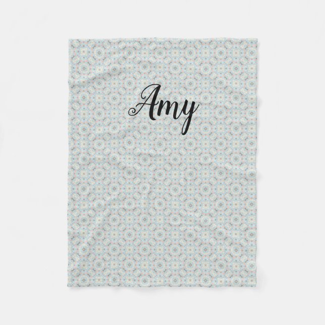 Anpassade Seashell Mönster Fleece Blanket (Framsidan)