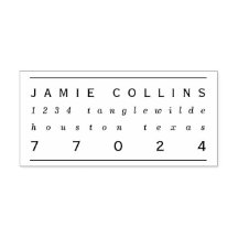 Anpassade Self Inking 2,9 x 1,2-tums Frimärke-mall