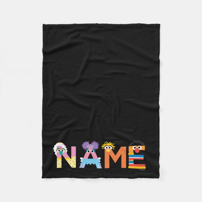 Anpassade Sesame Street Alphabet Fleece Blanket (Framsidan)