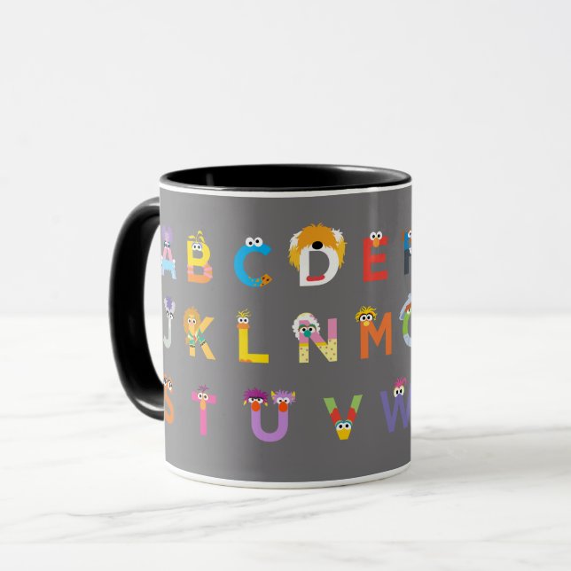 Anpassade Sesame Street Alphabet Mugg (Framsida vänster)