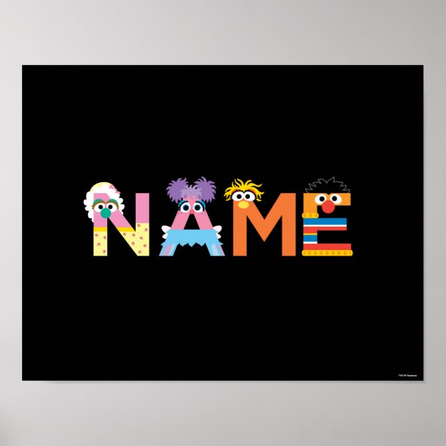 Anpassade Sesame Street Alphabet Poster (Framsidan)