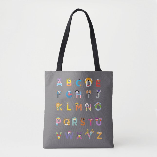 Anpassade Sesame Street Alphabet Tygkasse (Framsida)