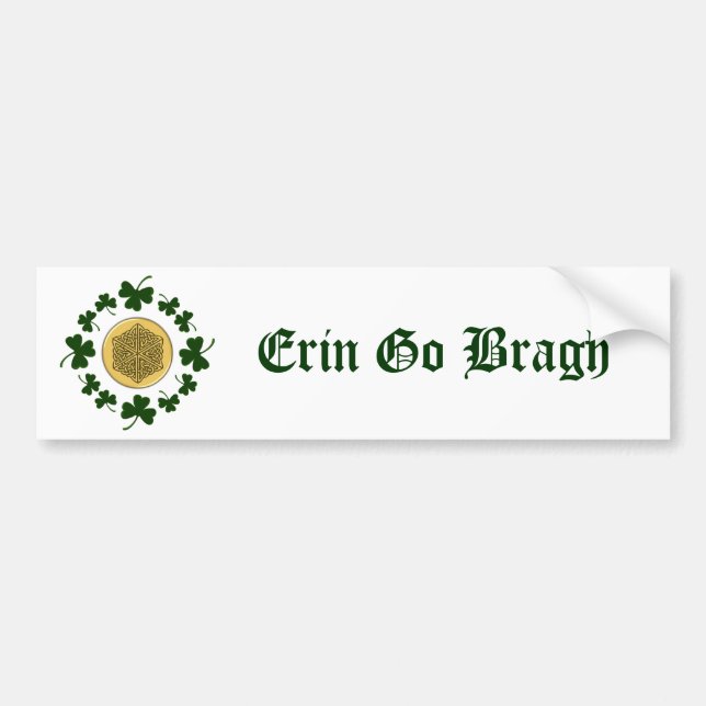 ANPASSADE!  Shamrocks - guld- irländsk Celtic Bildekal (Framsidan)