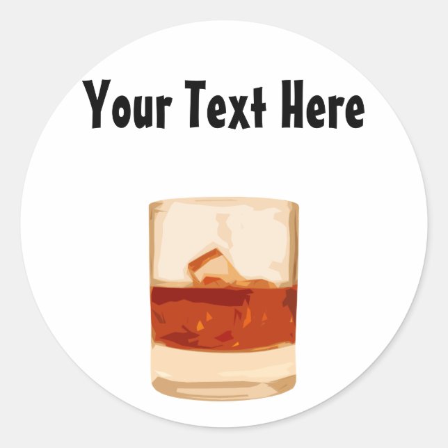 Anpassade Shot Tumbler Glass Sticker Runt Klistermärke (Framsida)
