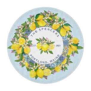 Anpassade Sicilian Majolica Tiles Blommigt Lemon