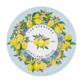 Anpassade Sicilian Majolica Tiles Blommigt Lemon