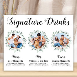 Anpassade signaturrycker Eleganta husdjursbröllops Poster
