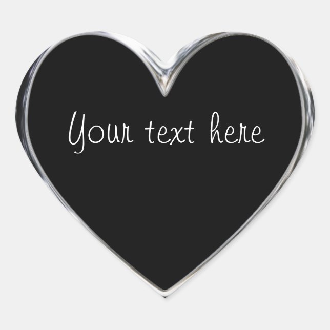Anpassade silver-avgränsade hjärtklistermärken (Framsida)