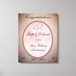 Anpassade Silver Bröllop-årsdagen Canvastryck