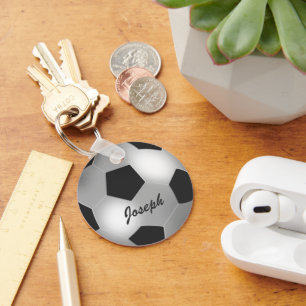 Anpassade Silver - fotbolls-buss Nyckelring