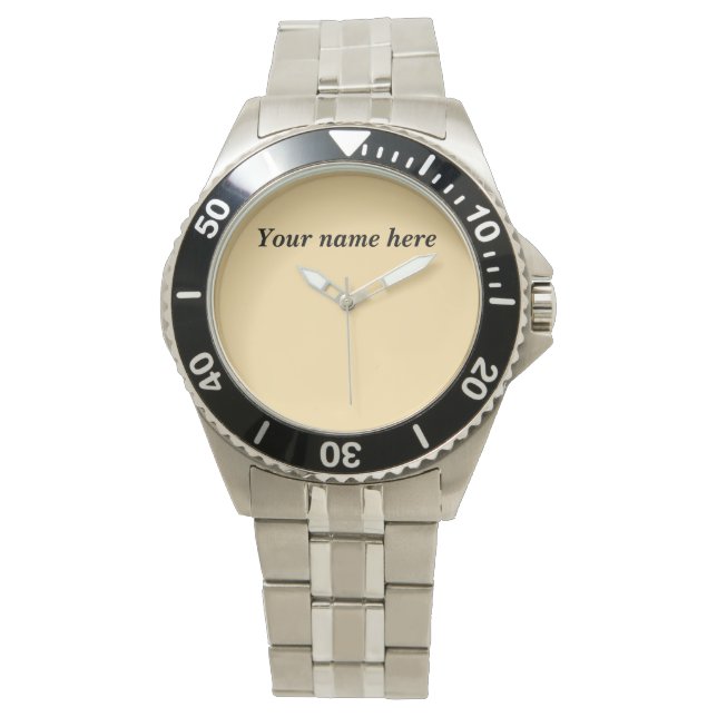 Anpassade Silver Wristwatch - Elegant Gift med Armbandsur (Framsida)