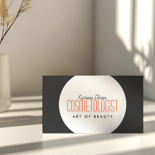 Anpassade Simple Boll Cosmetolog Grått Card Visitkort