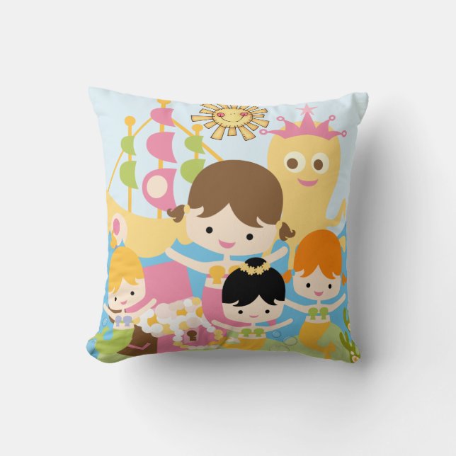 Anpassade Sjöjungfruar - fyllning Kudde (Framsida)