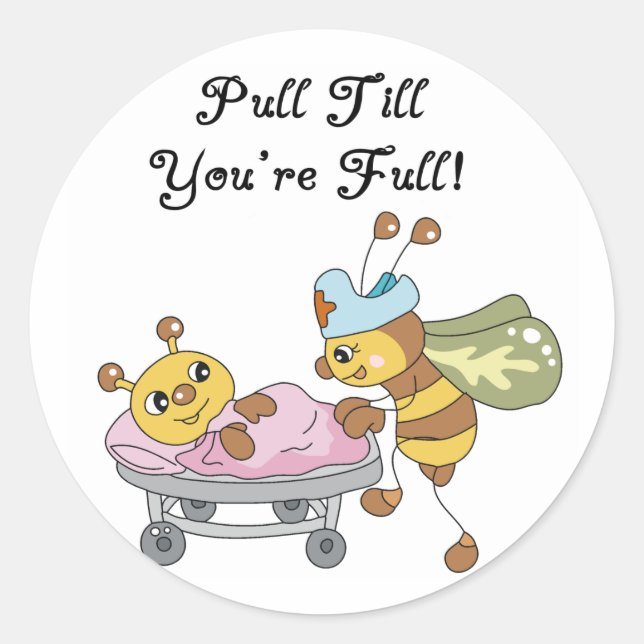 Anpassade sjuksköterskor runt klistermärke (Framsida)