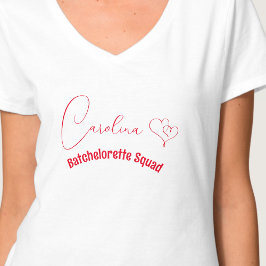 Anpassade Sjungutskrifter Henparty Minimalistisk T Shirt