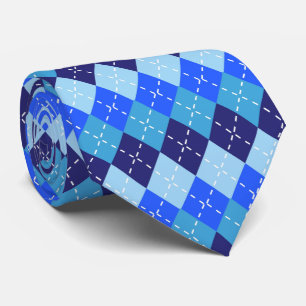 Anpassade skuggor av Blue Argyle Sporty Preppy Slips