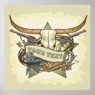 Anpassade Skull Poster