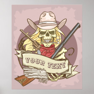 Anpassade Skull Poster