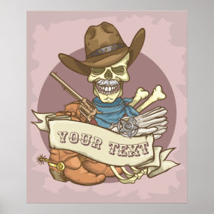 Anpassade Skull Poster