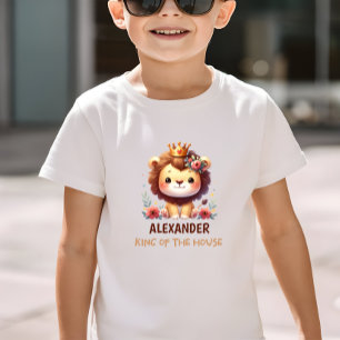 Anpassade Småbarn T-Shirt med Cute Lejon