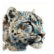 Anpassade Snö Leopard Art Skriv ut modern Wallart