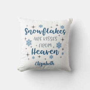 Anpassade Snöflingor Är Kyssar Från Den Vita Himle Kudde