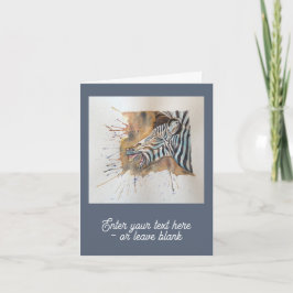 Anpassade Snorting Zebra Hälsning Card Kort