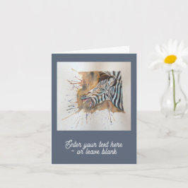 Anpassade Snorting Zebra Hälsning Card Kort