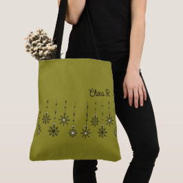Anpassade Snowflake Canvas Tote Tygkasse
