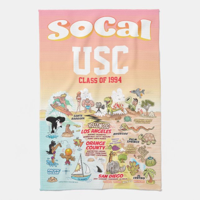 Anpassade SoCal Kökshandduk (Vertikal)