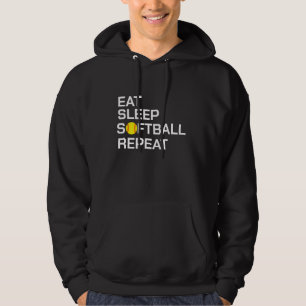 Anpassade Softball Graphic Hoodie Funny Humor