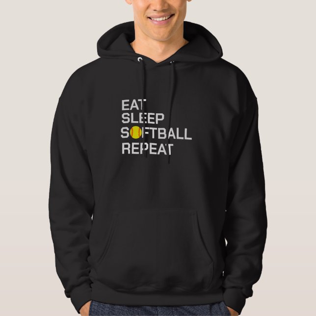 Anpassade Softball Graphic Hoodie | Funny Humor (Framsida)