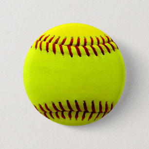 Anpassade Softball Gult Team Knapp