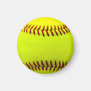 Anpassade Softball Gult Team Magnet